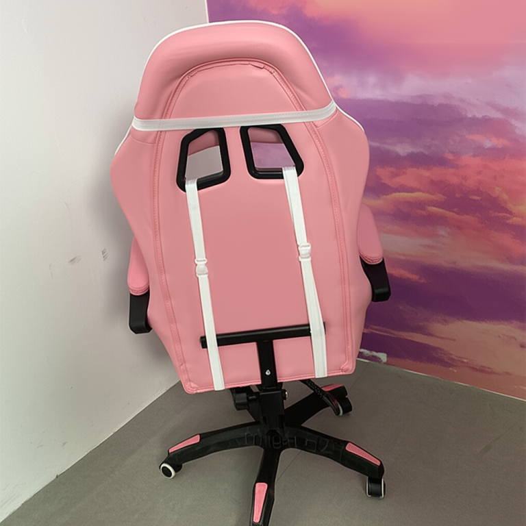 edit Ghe gaming mau hong trang G1208 HT