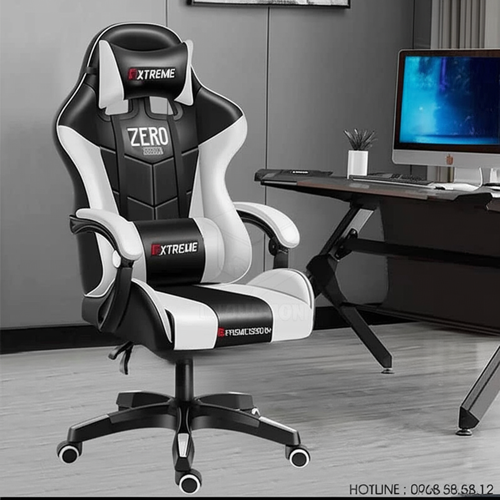 edit Ghe gaming mau trang den G1208 TD