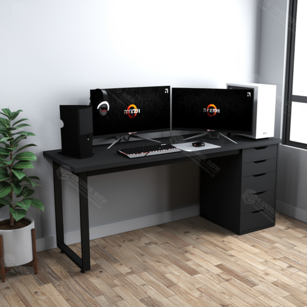 Bàn gaming IKEA chân sắt BLV114