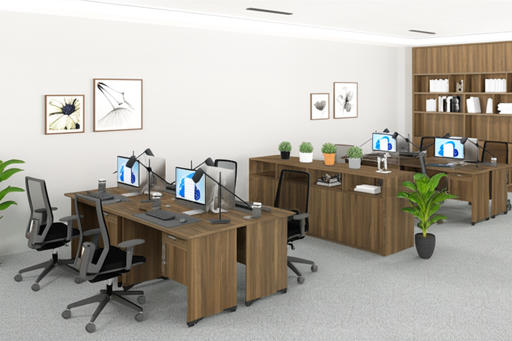 Bàn nhân viên hộc treo chân Fami BLV66N