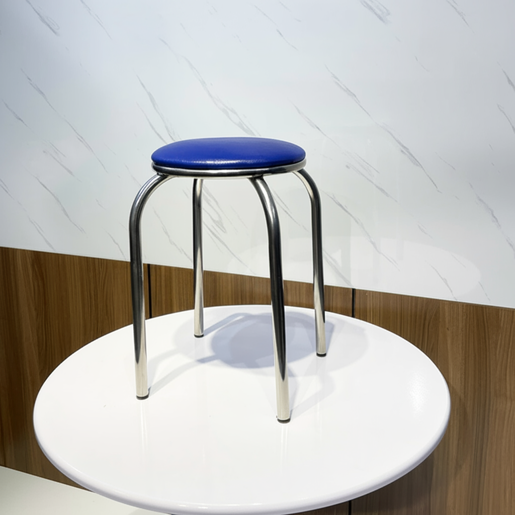 Ghế đẩu inox mặt đệm GD02 - Hình 3