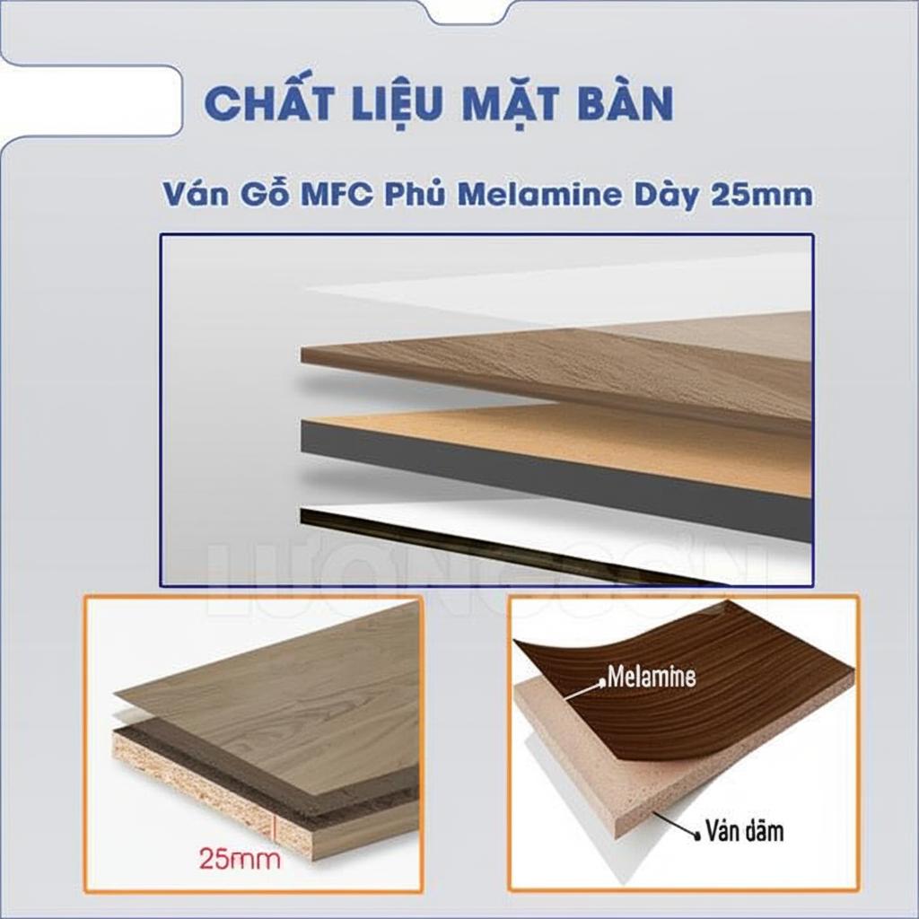 Bàn họp mặt dày 25mm chữ U 2m BH2620 4 Bàn họp mặt dày 25mm chữ U 2m BH2620