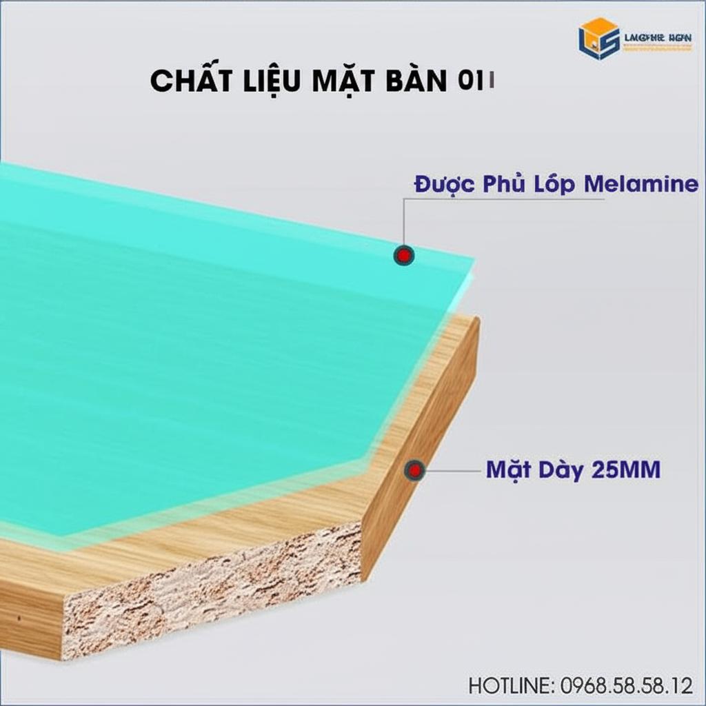 Chi tiết chất liệu gỗ công nghiệp MDF cao cấp