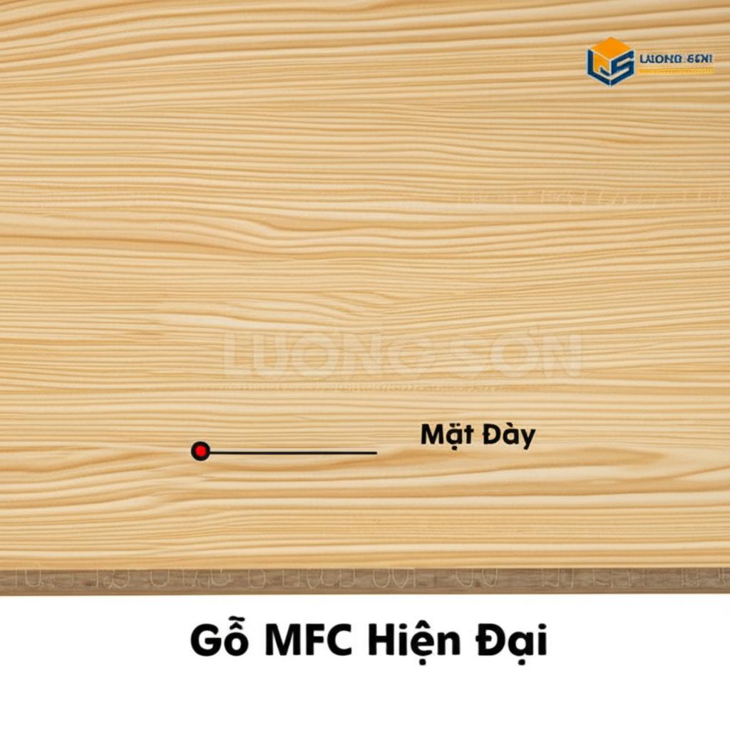 Chi tiết chất liệu gỗ công nghiệp cao cấp của bàn CB0812
