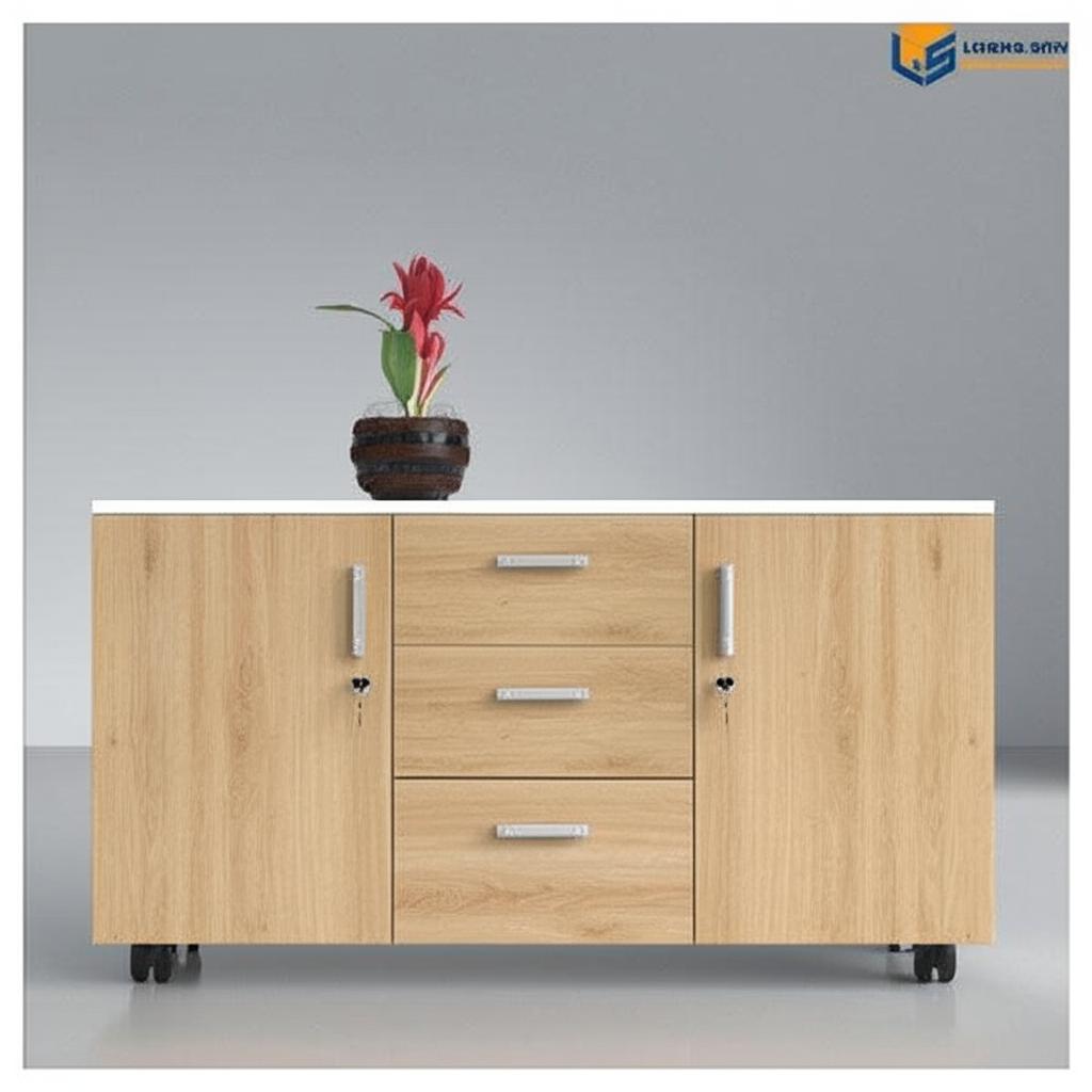 Tủ phụ giám đốc 1m2 có ngăn kéo TP04
