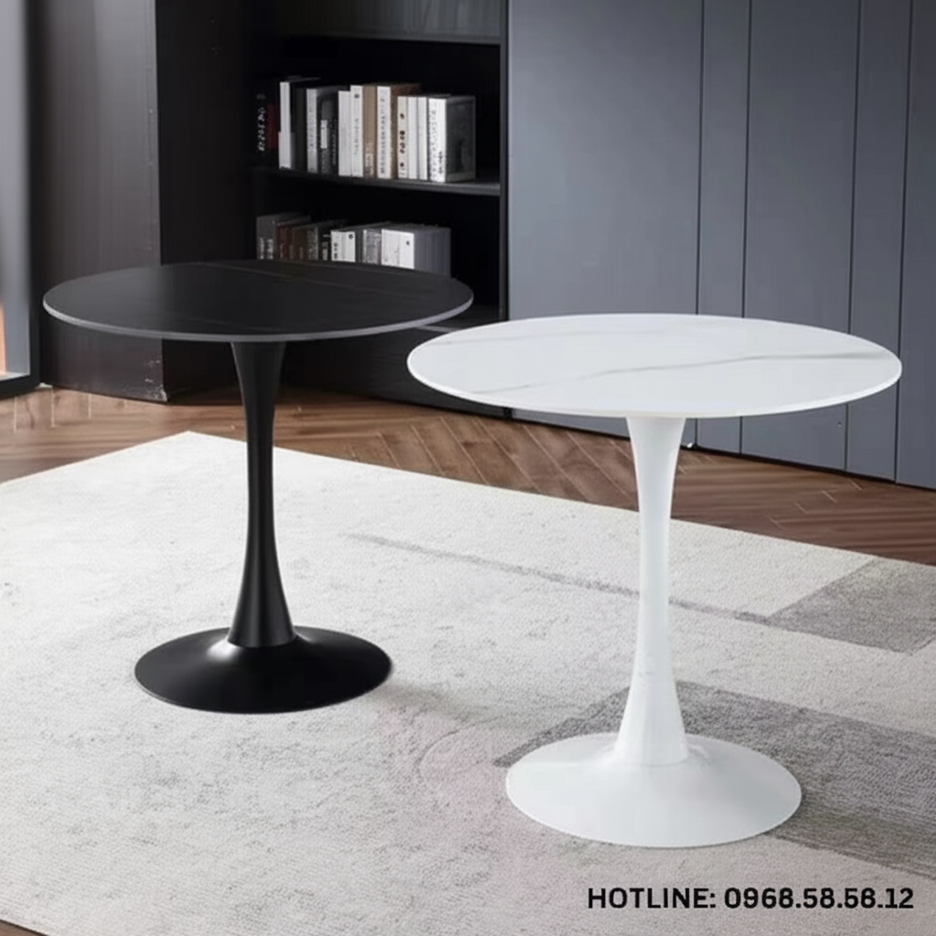 Bàn Tulip mặt giả đá D80 BCF03