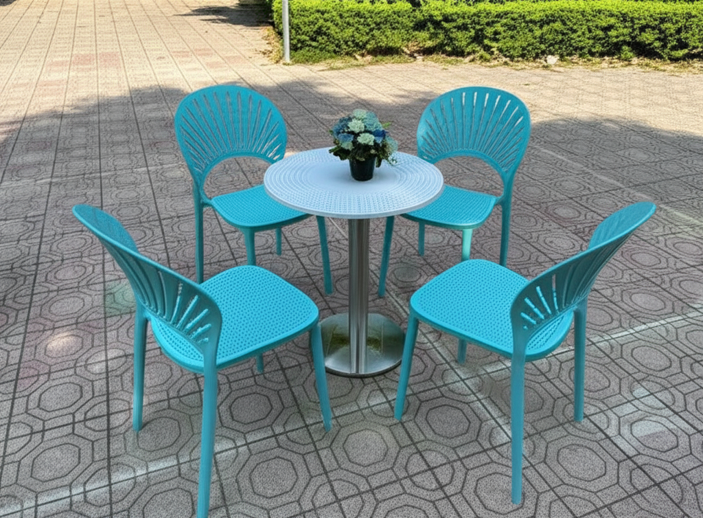 Ghế nhựa đúc lưng cánh hoa GND21 6 Ghế nhựa đúc lưng cánh hoa GND21