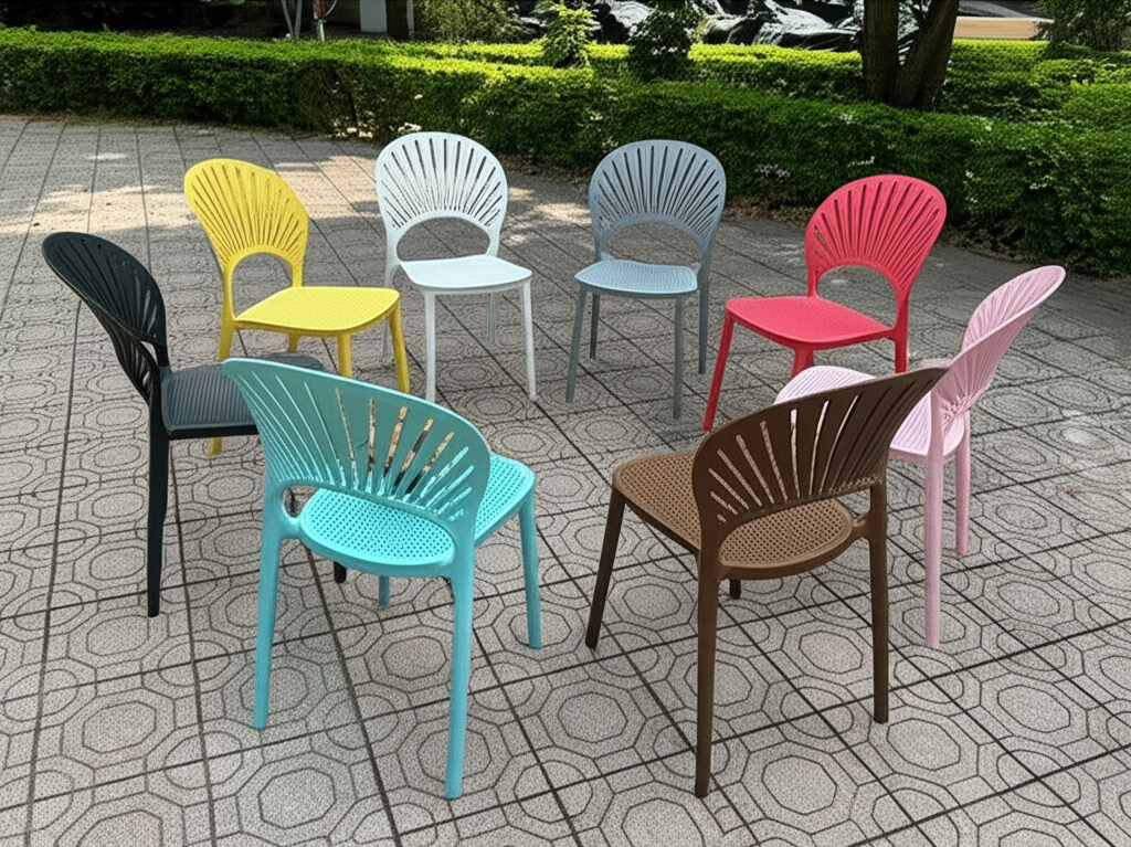 Ghế nhựa đúc lưng cánh hoa GND21 7 Ghế nhựa đúc lưng cánh hoa GND21