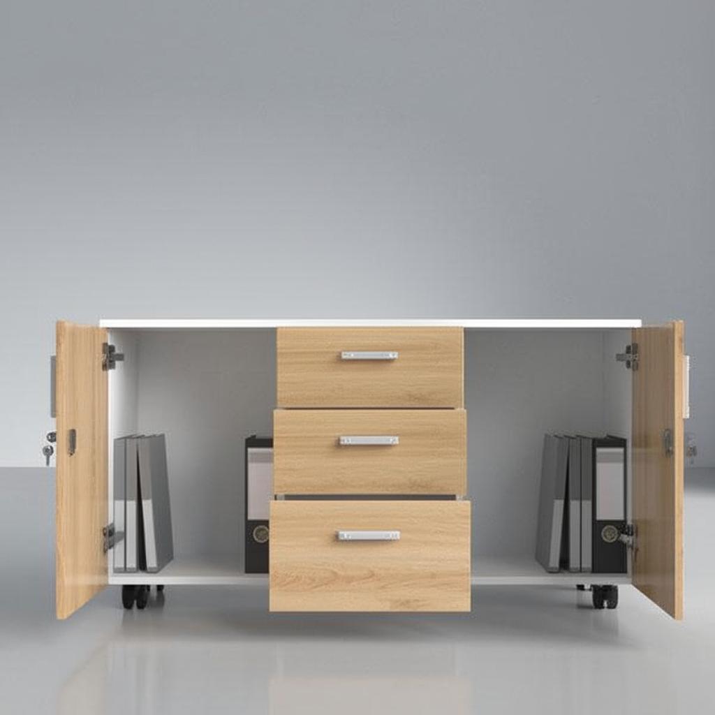 Tủ phụ giám đốc 1m2 có ngăn kéo TP04