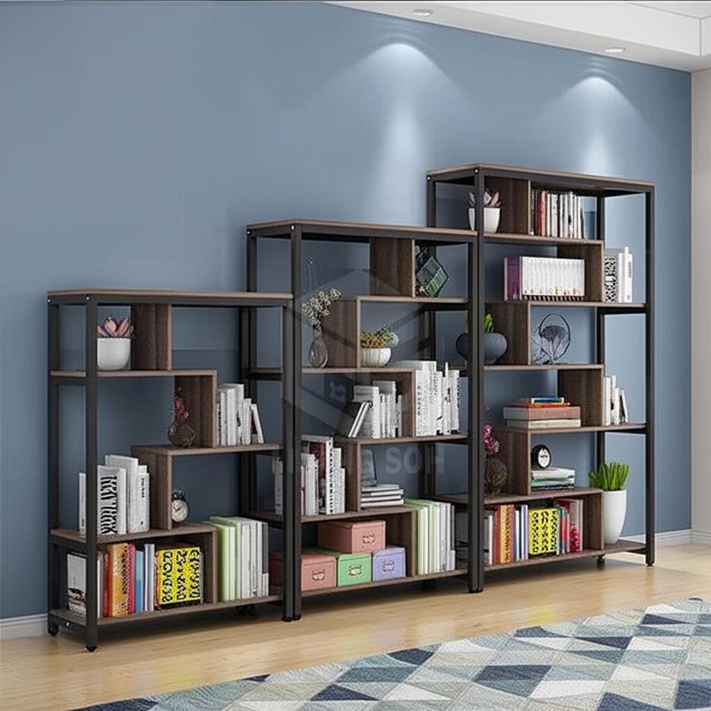Kệ sách trang trí hiện đại KS27