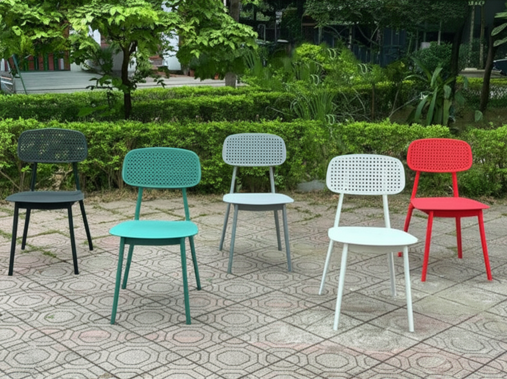 Ghế nhựa đúc Bunny tựa lỗ GND22