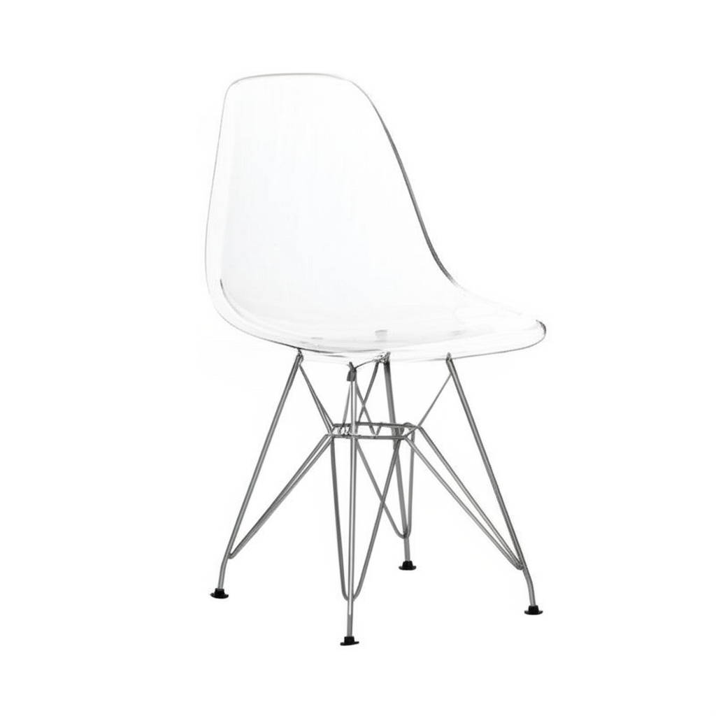 Ghế Eames trong suốt chân mạ GH29-B