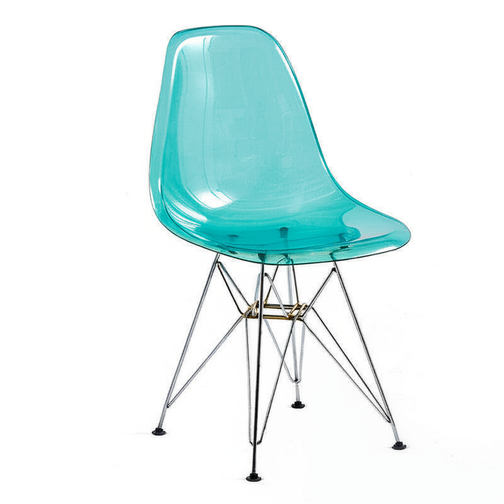 Ghế Eames trong suốt chân mạ GH29-B