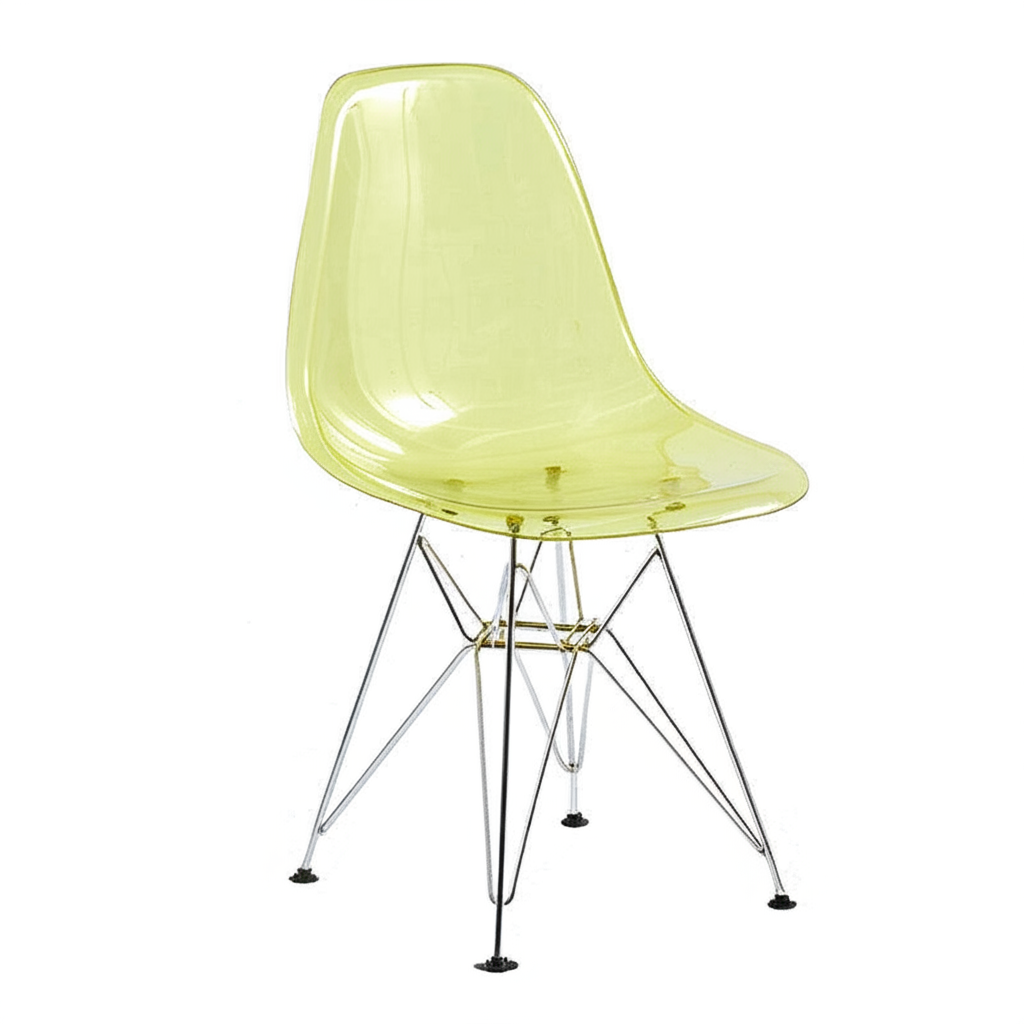 Ghế Eames trong suốt chân mạ GH29-B