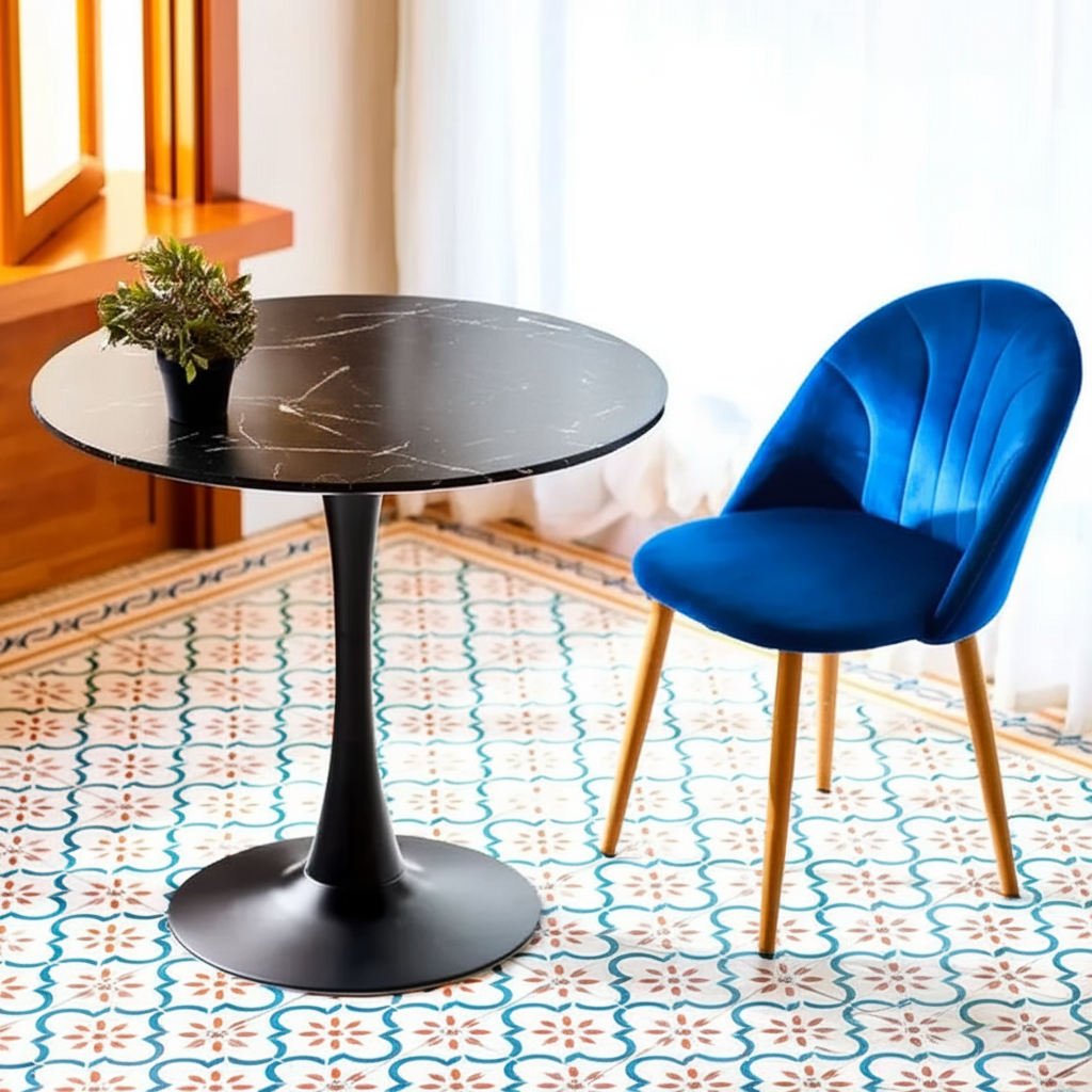 Bàn Tulip mặt giả đá D80 BCF03
