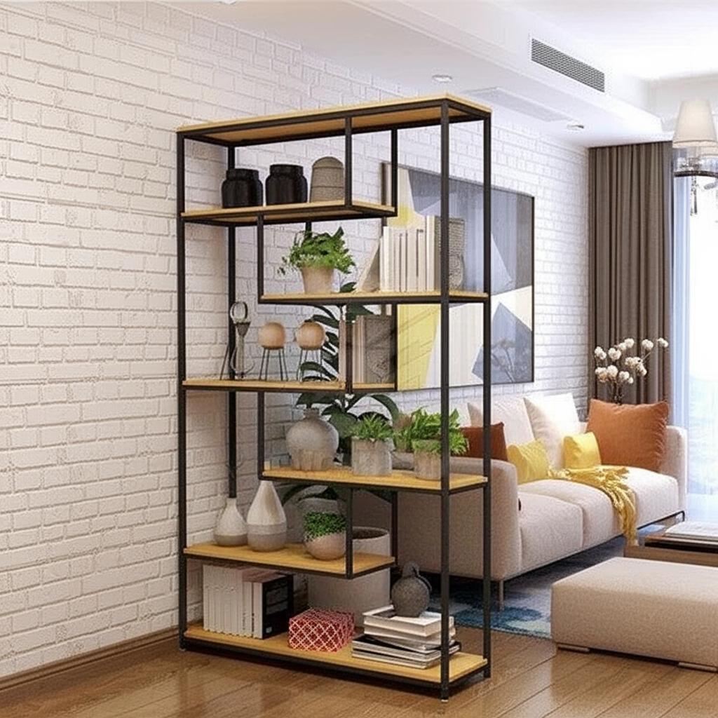 Kệ sắt trang trí KS36 trong không gian thực tế