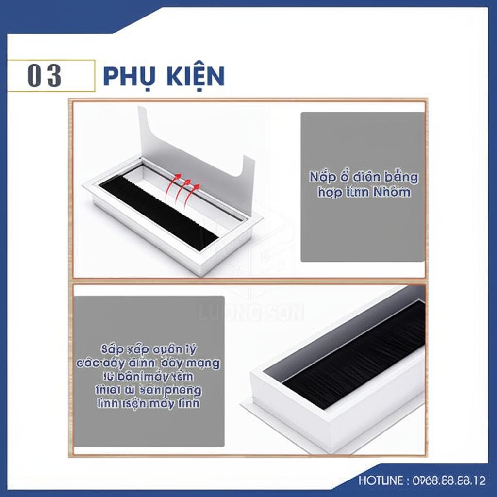 Góc nhìn tổng thể Bàn họp Phoenix 4m4 BH45 trong không gian phòng họp