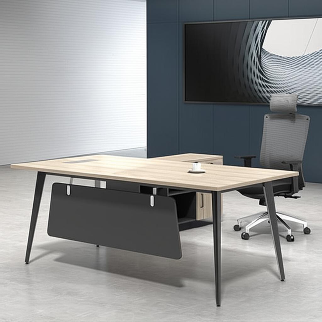 Bàn giám đốc chân đa giác IMA 1m6 BGD68-D