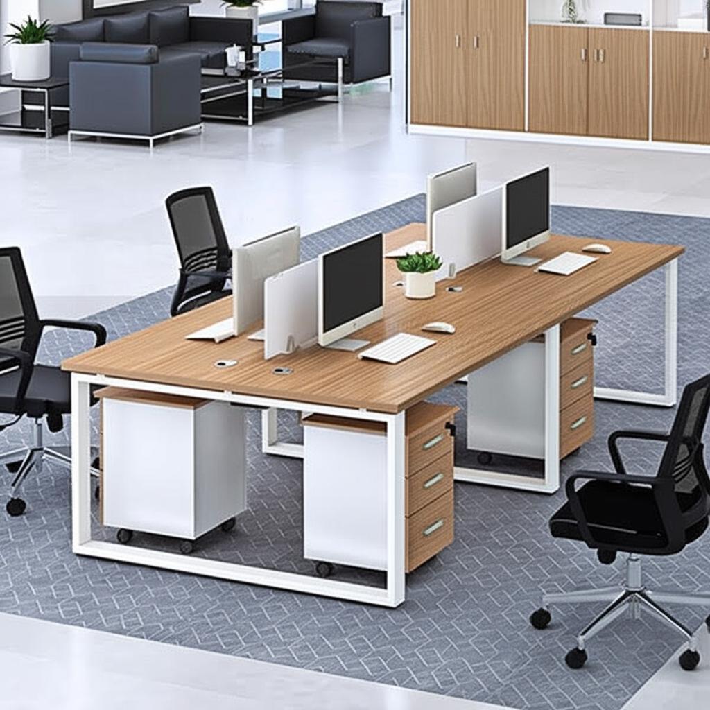 Góc nhìn bên trái bàn làm việc chữ U CB1124