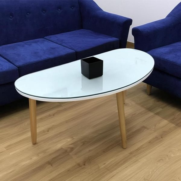 Bàn trà sofa hình chữ D BT25
