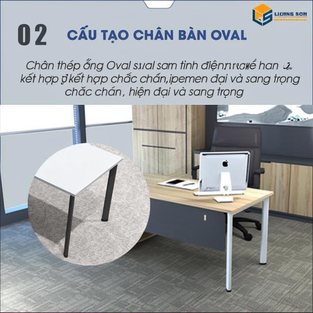 Chân bàn thiết kế vững chắc, hiện đại