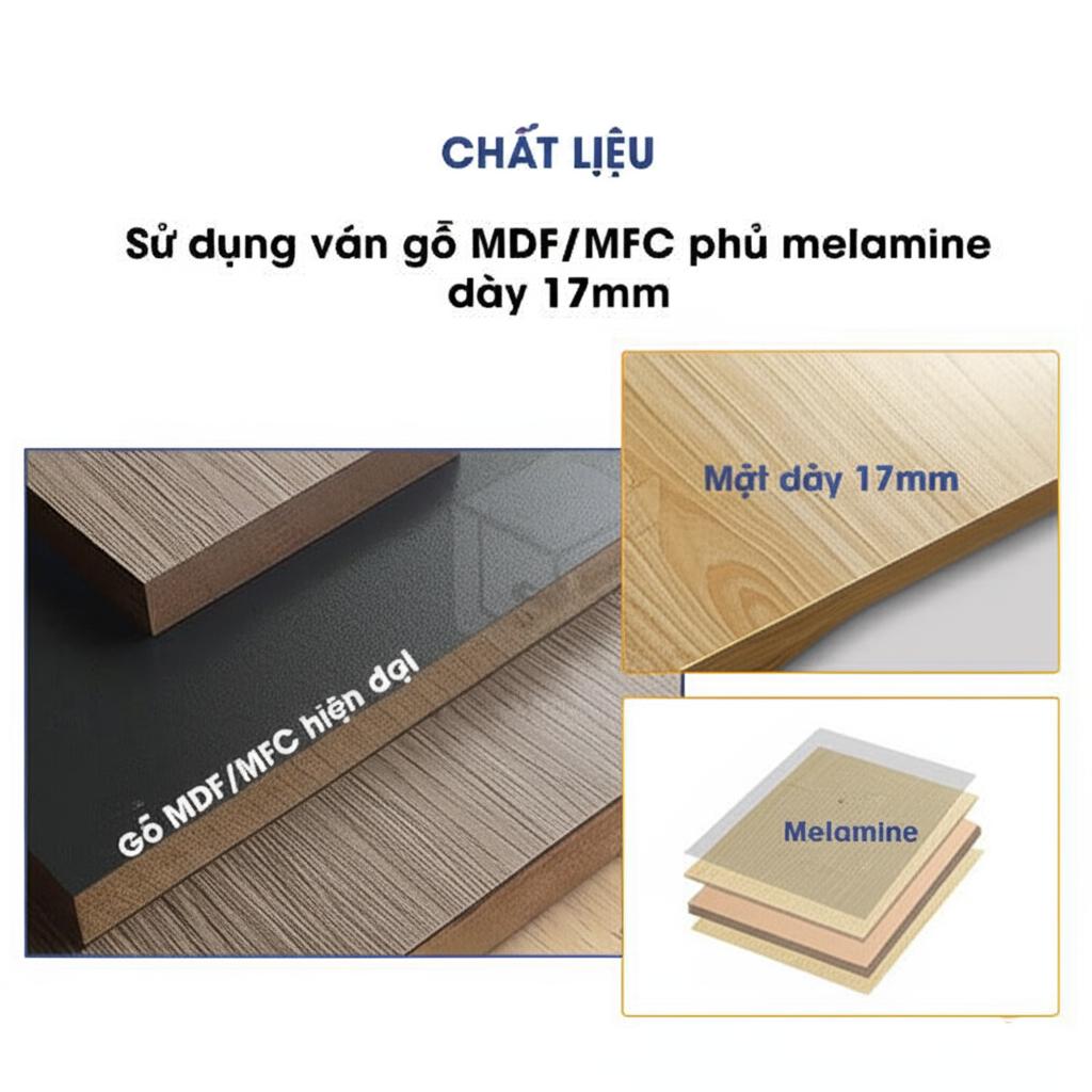 Chất liệu gỗ tủ văn phòng 2m TL45