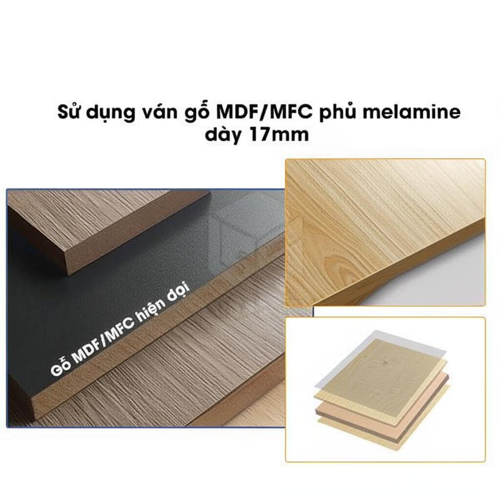 Chất liệu gỗ MDF phủ Melamine của tủ lãnh đạo Dias 2m8 TGD2128