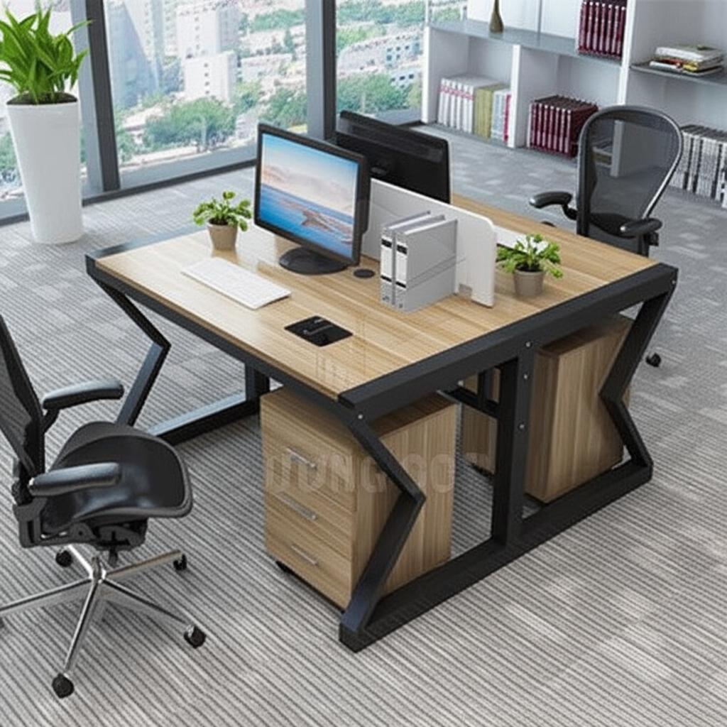Hai người làm việc hiệu quả trên cụm bàn chữ M CB0812