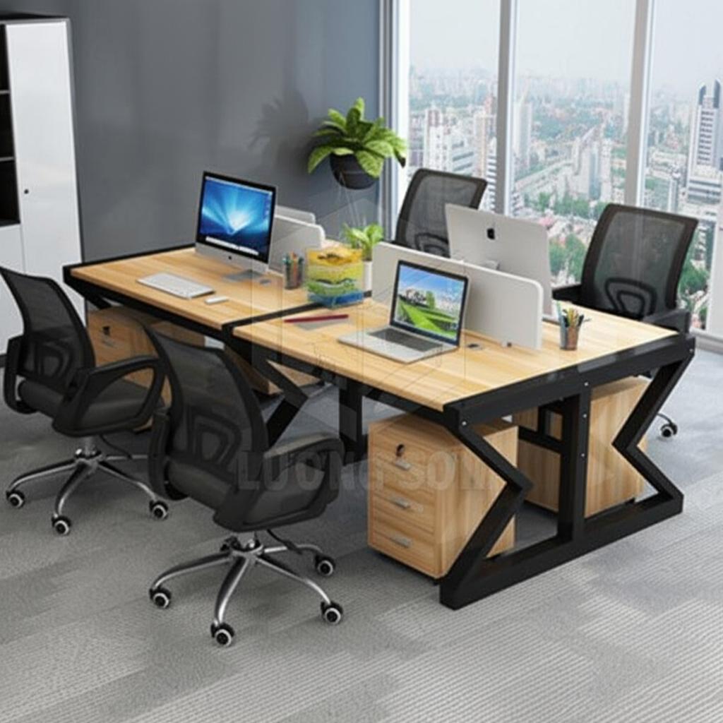 Cụm bàn làm việc chữ M 4 người CB0824