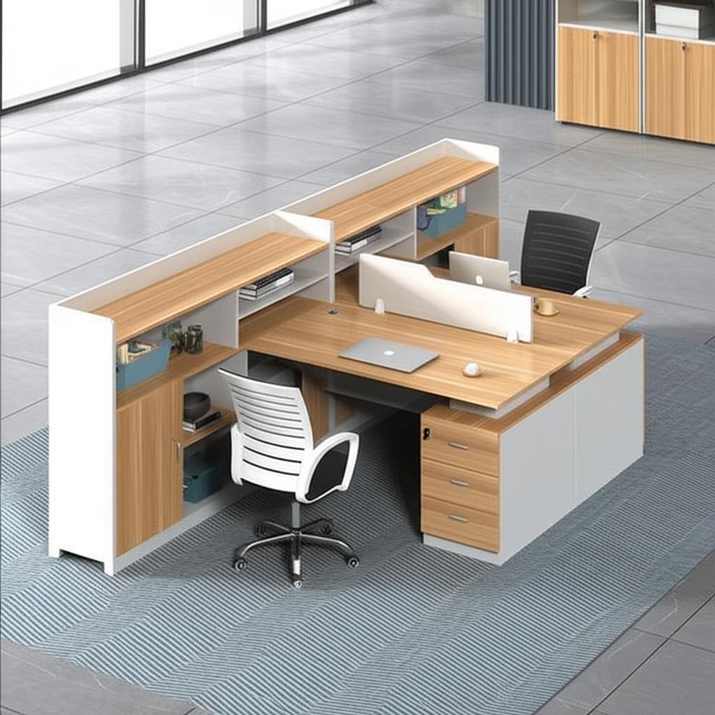 Tổng thể cụm bàn làm việc nhóm 2 người