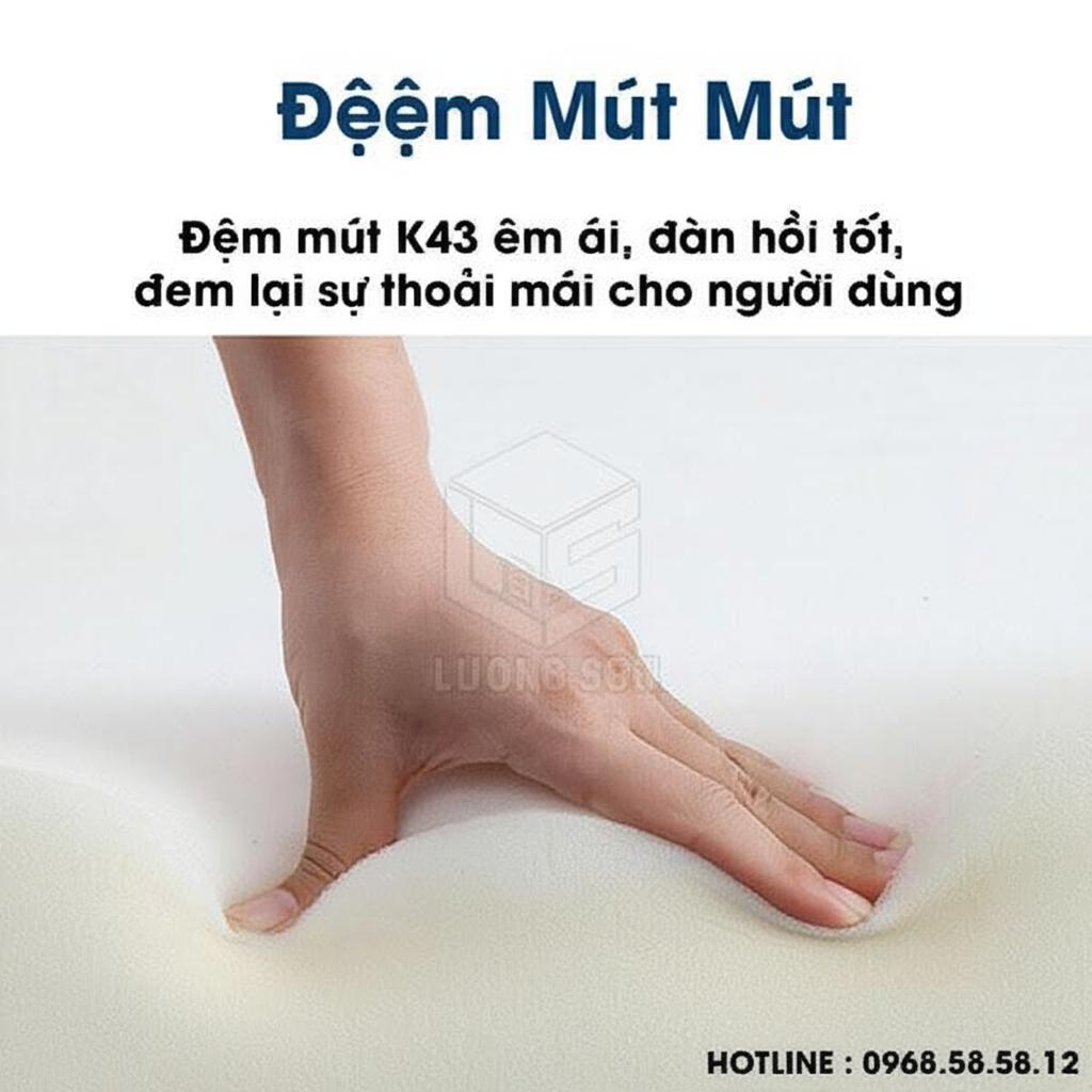 Lõi đệm mút cao cấp, đàn hồi vượt trội