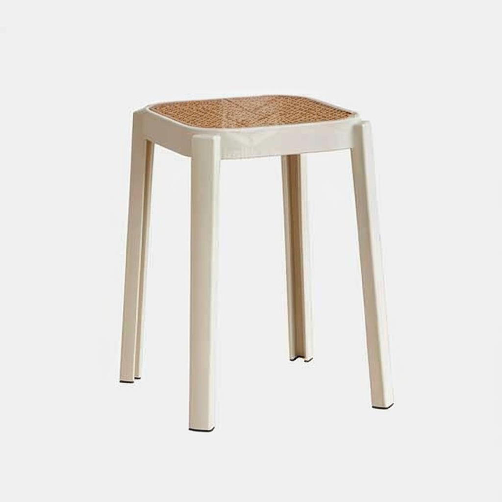 Ghế đôn mây GND08 Etovi - Phối cảnh quán cafe vintage