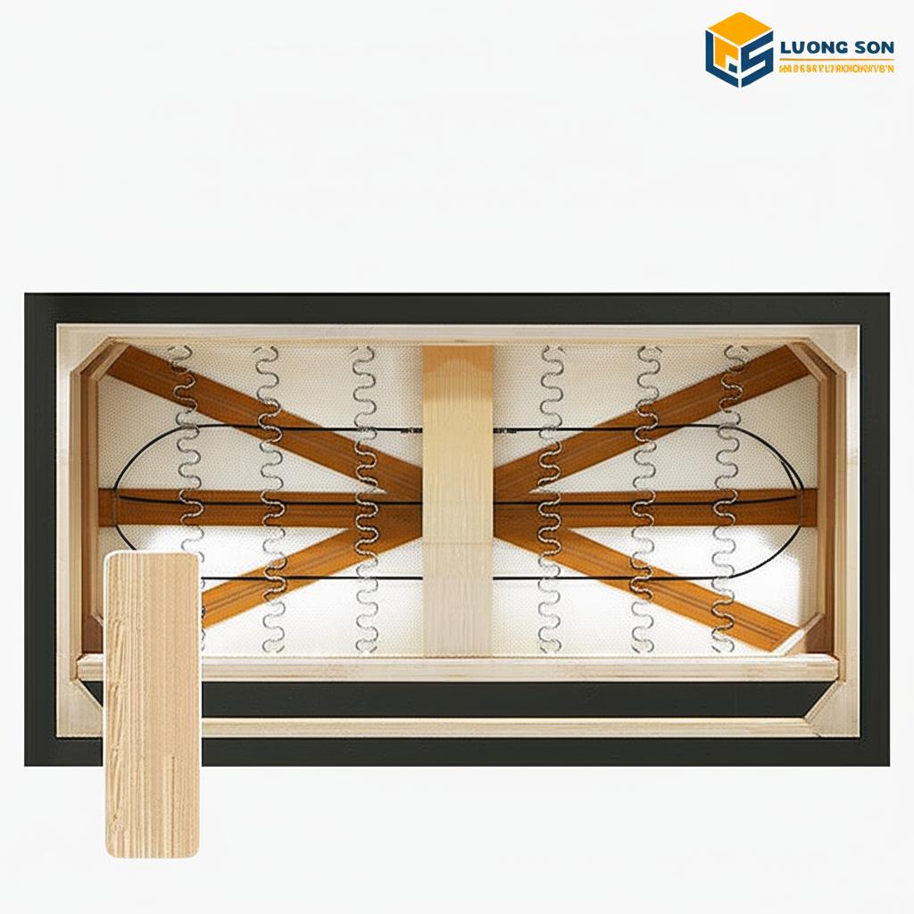 Khung gỗ tự nhiên của bộ sofa SFD36