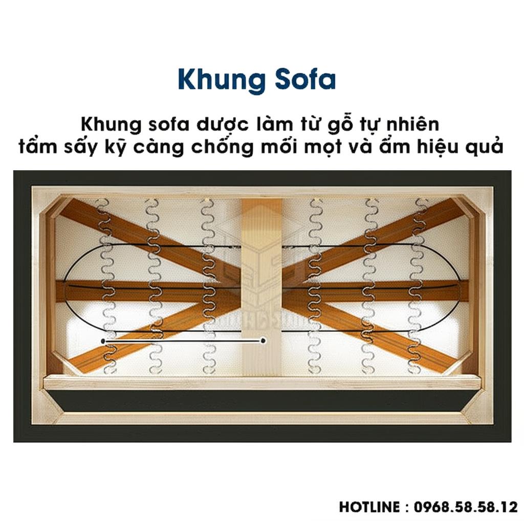 Khung gỗ tự nhiên chắc chắn