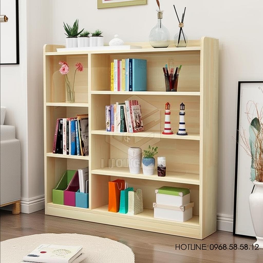 Kích thước chuẩn của kệ sách gỗ đứng KS21 - Etovi