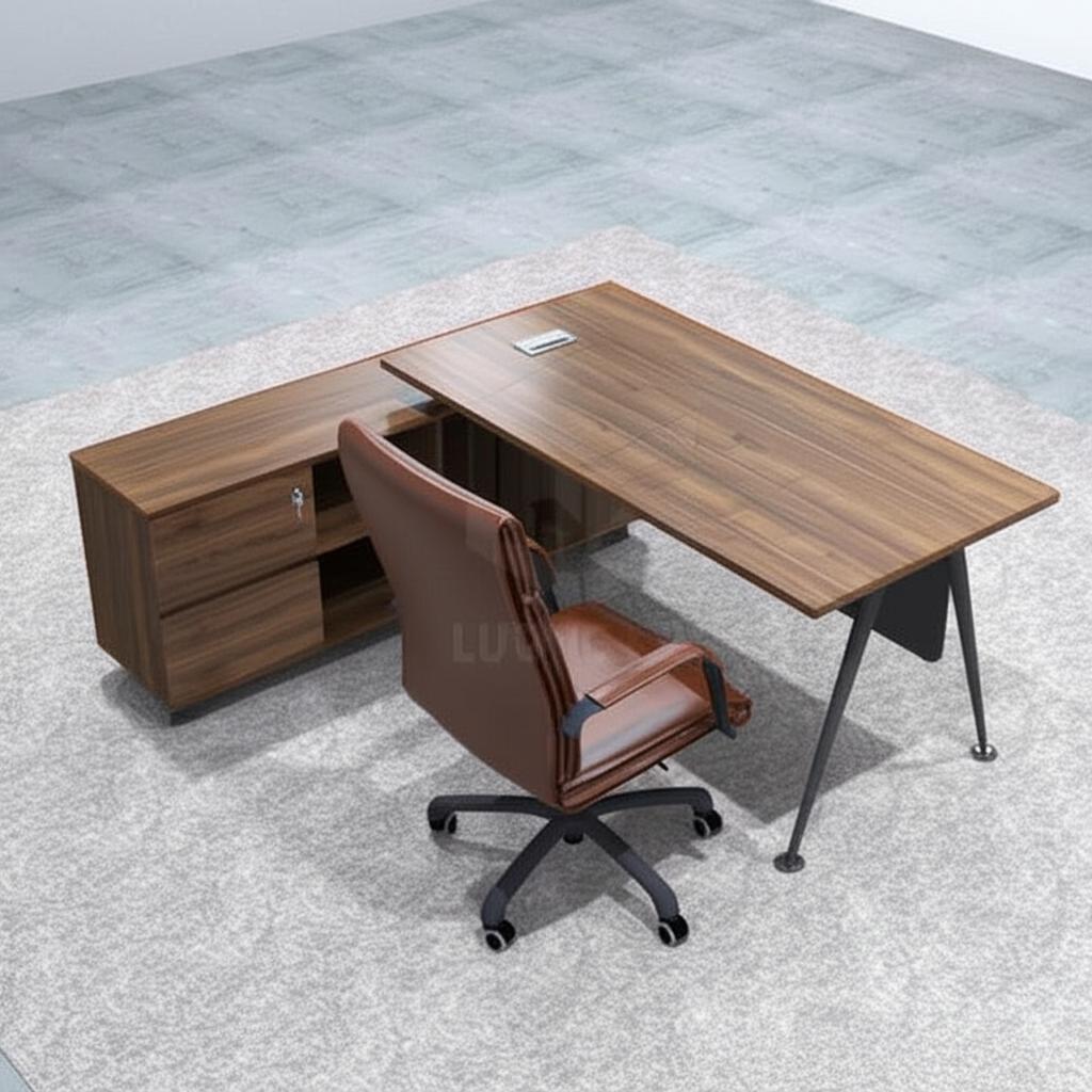 Kích thước bàn giám đốc C-Style chữ L BGD58N
