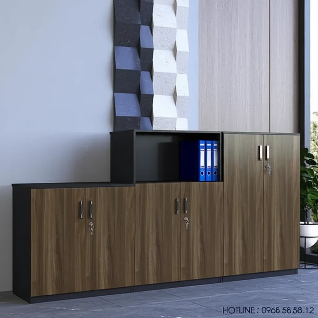 Bản vẽ kích thước chi tiết Hệ tủ hồ sơ 2m4 TL26