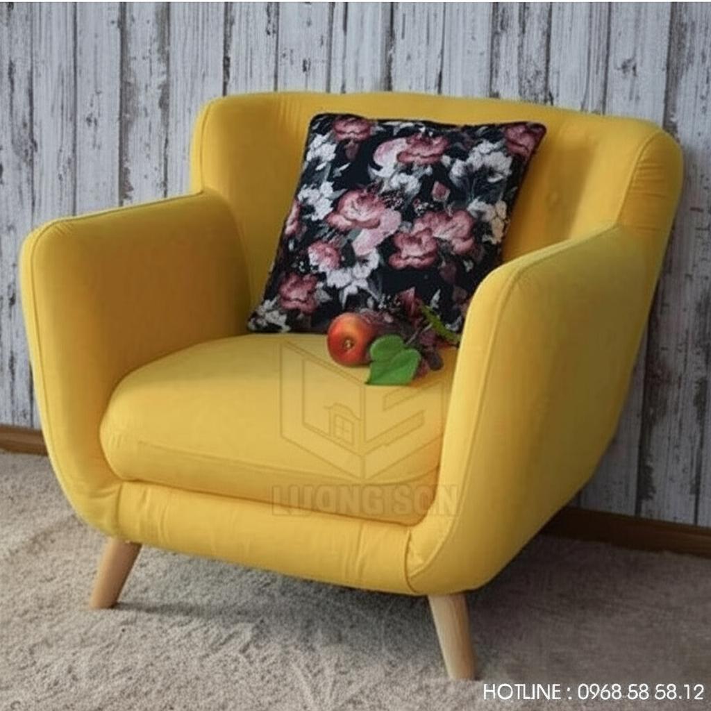 Sofa văng đơn SFV11 màu vàng