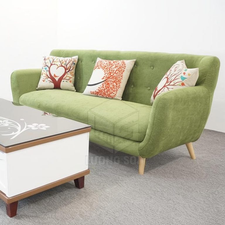 md sofa vang 1m6 mau xanh la