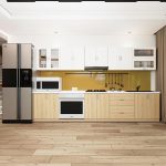 md tu bep go mdf cot xanh chong am phu melamine 1