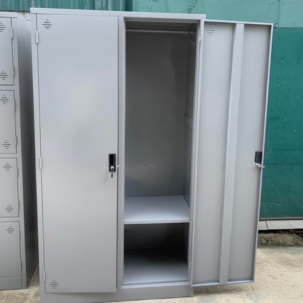 Tủ sắt đựng quần áo 2 buồng TS02QA