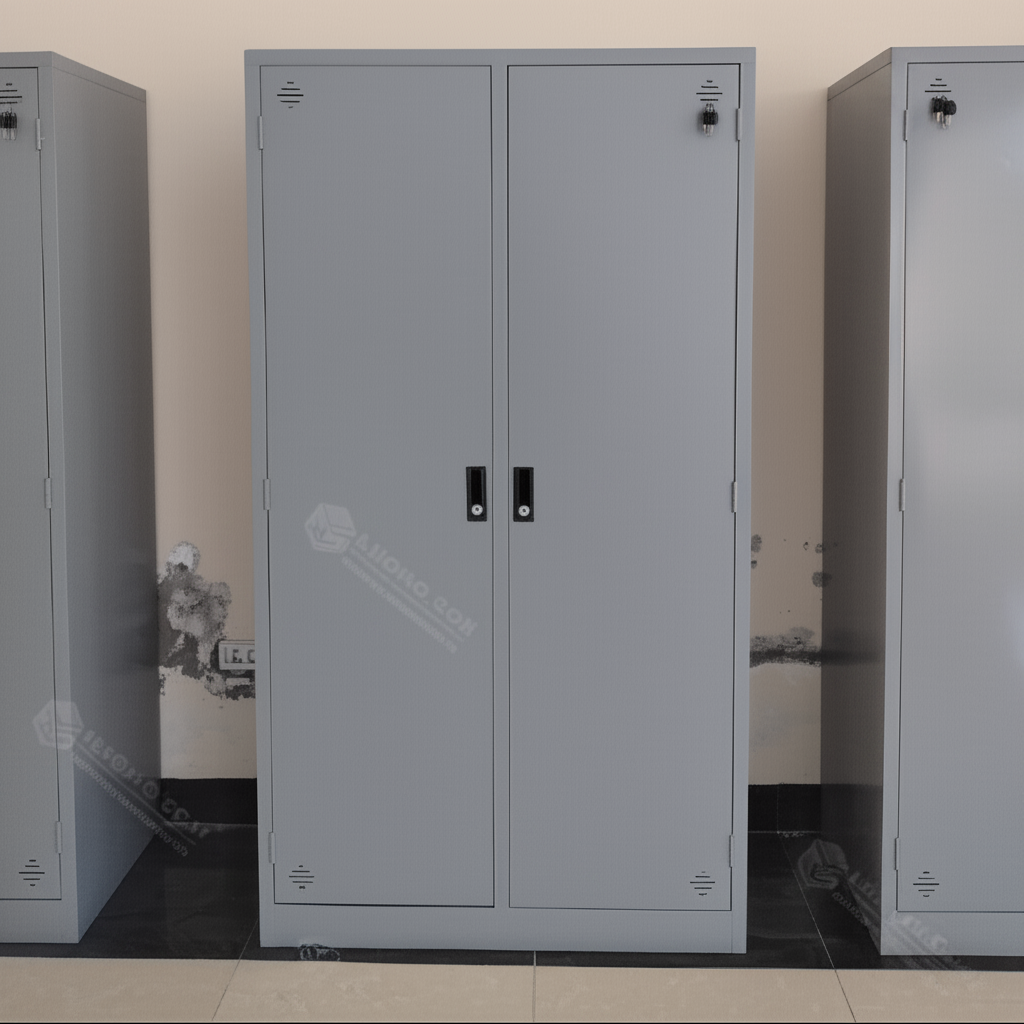 Tủ sắt đựng quần áo 2 buồng TS02QA