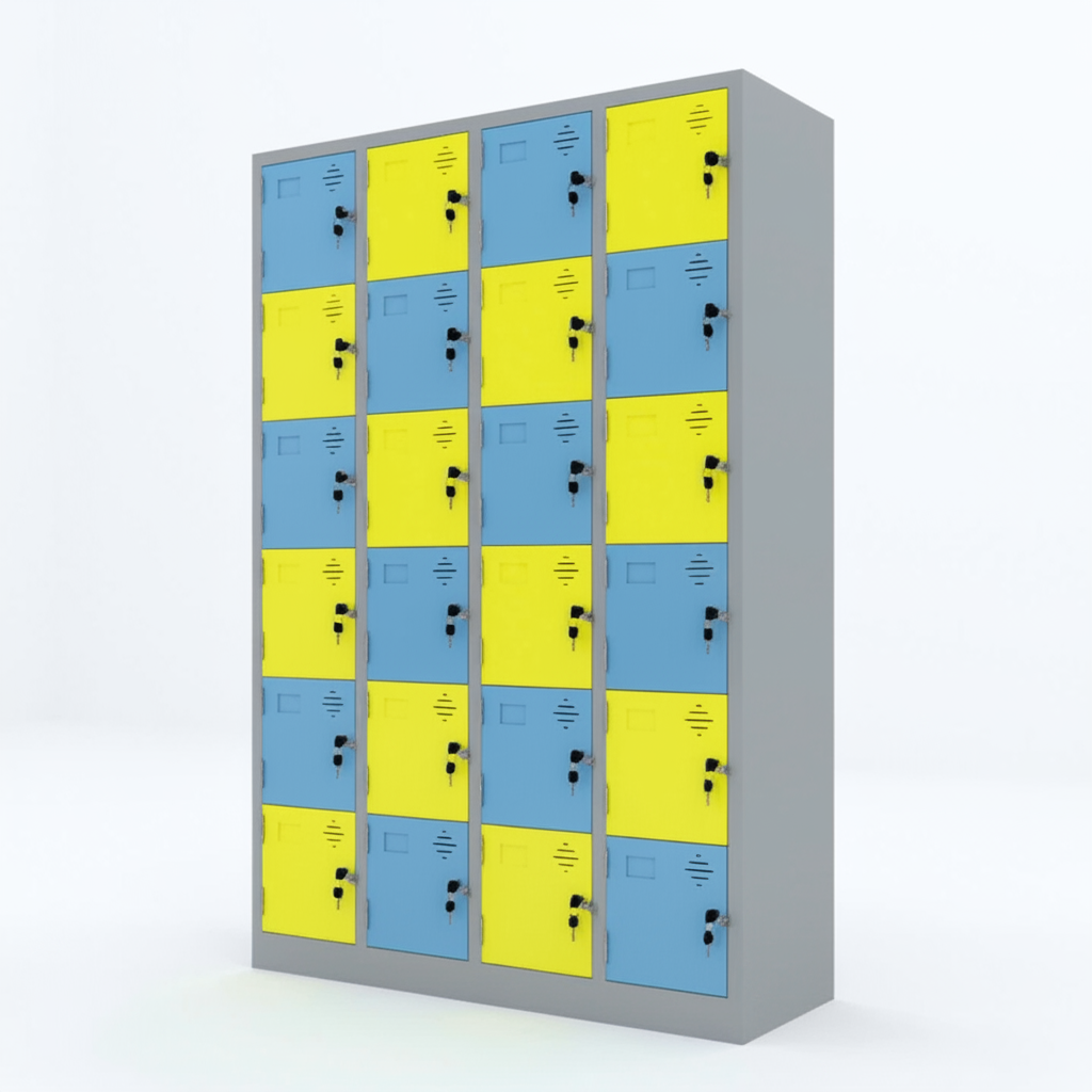 Tủ locker LK24A - Hệ thống khóa an toàn, tùy chọn khóa điện tử