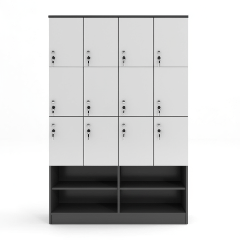 md tu locker go 12 ngan kem ke giay